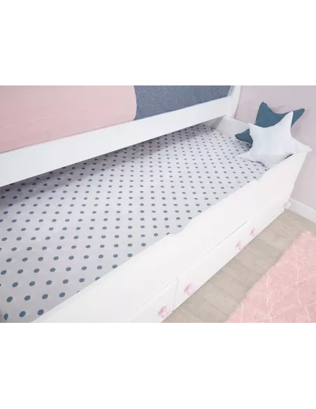 Detalhe cama dupla aberta