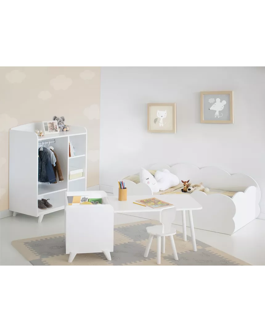 Quarto infantil Montessori Nuvem com Roupeiro