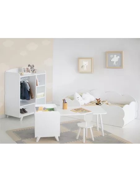 Quarto infantil Montessori Nuvem com Roupeiro