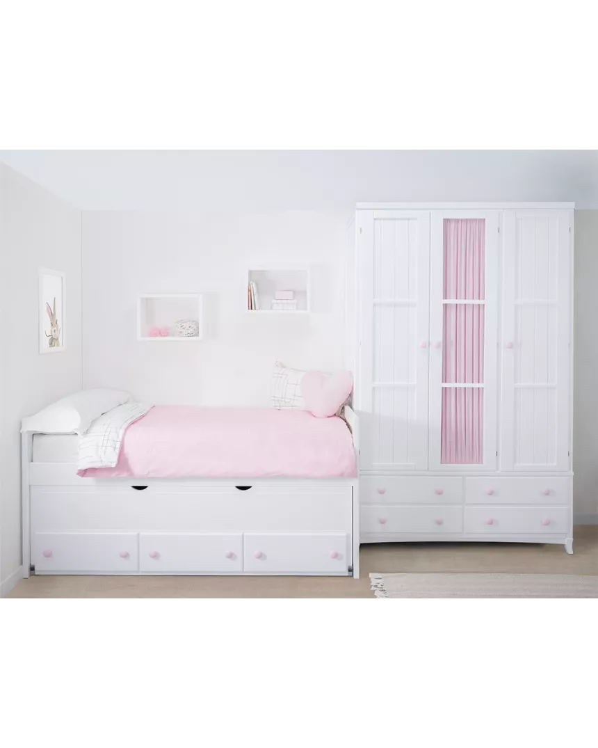 Quarto de meninas Compacto Lineal. Roupeiro
