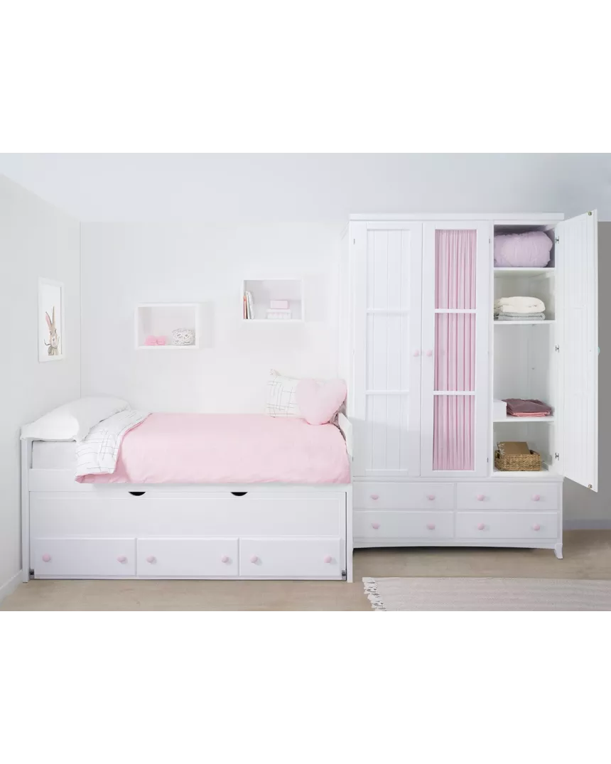 Quarto de meninas Compacto Lineal. Roupeiro 2
