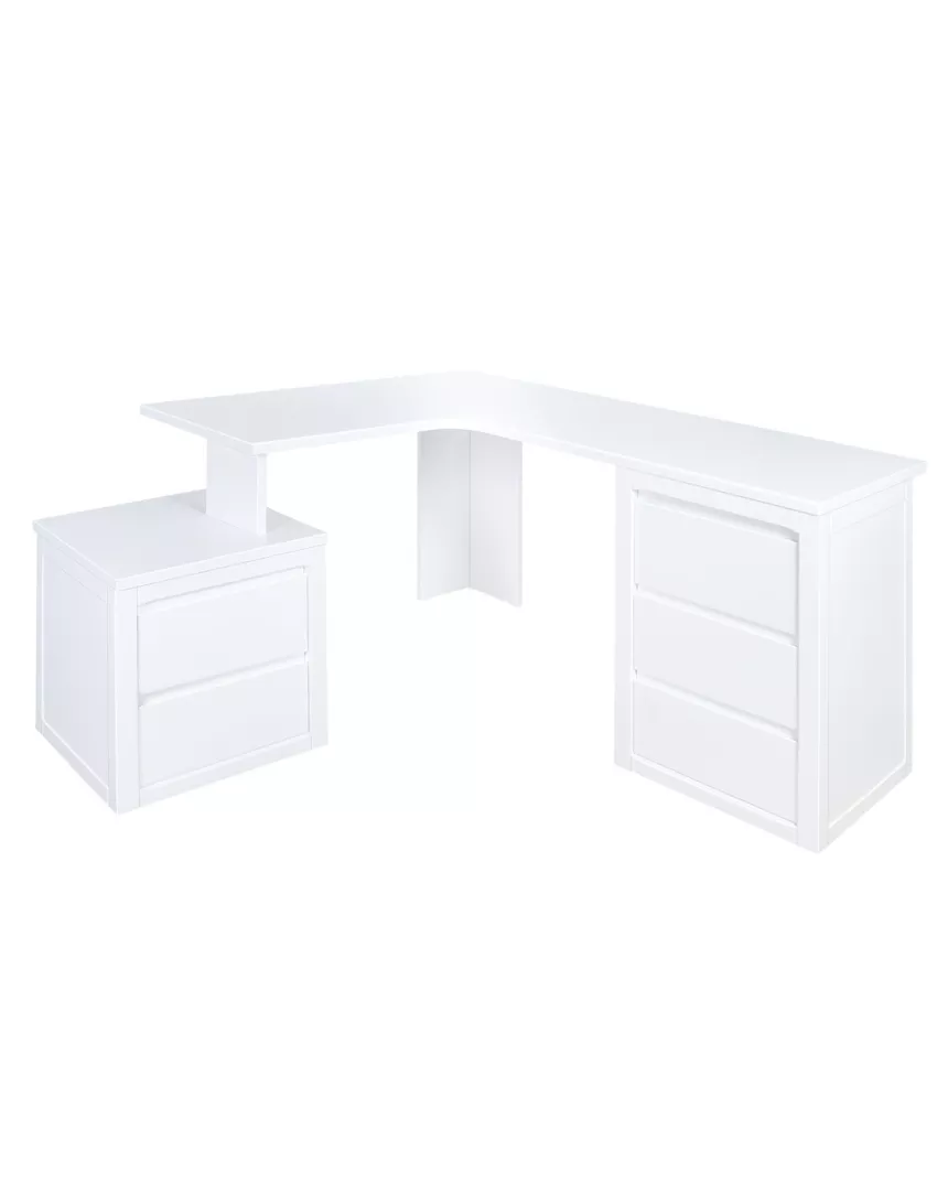 Secretária de canto com gaveteiro Lineal