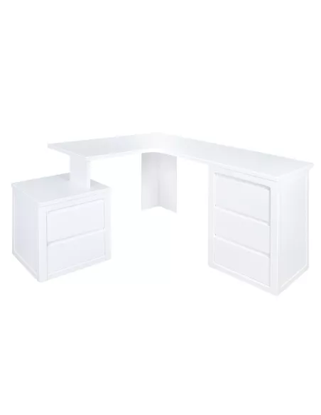 Secretária de canto com gaveteiro Lineal