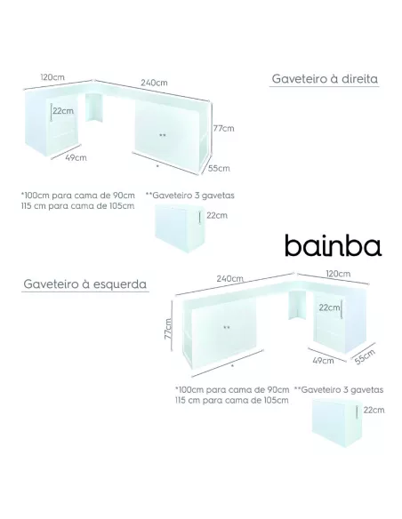 Medidas secretária juvenil Lineal