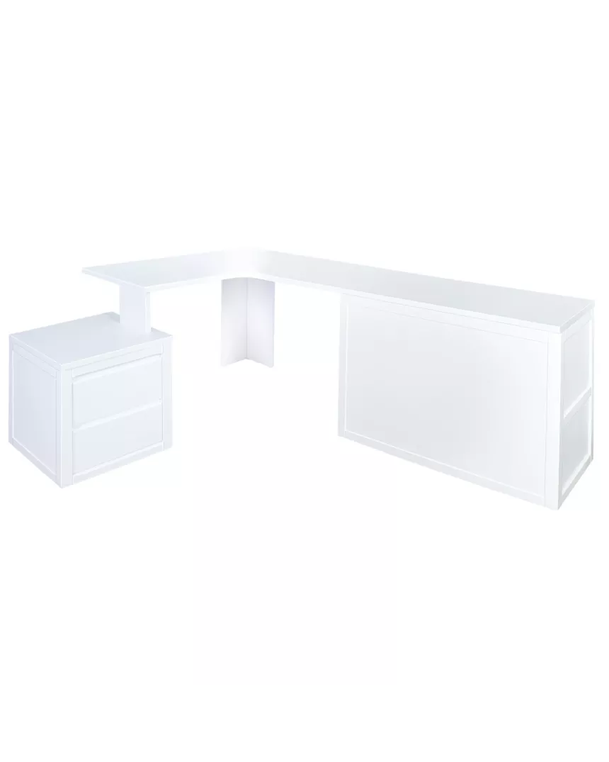 Secretária de canto com gaveteiro e mesinha Lineal