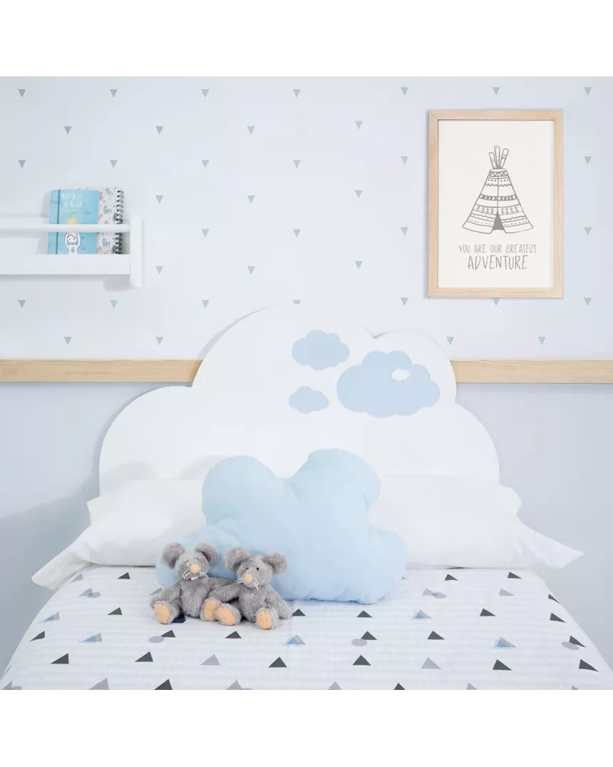 Cabeceira infantil Nuvem menta 2