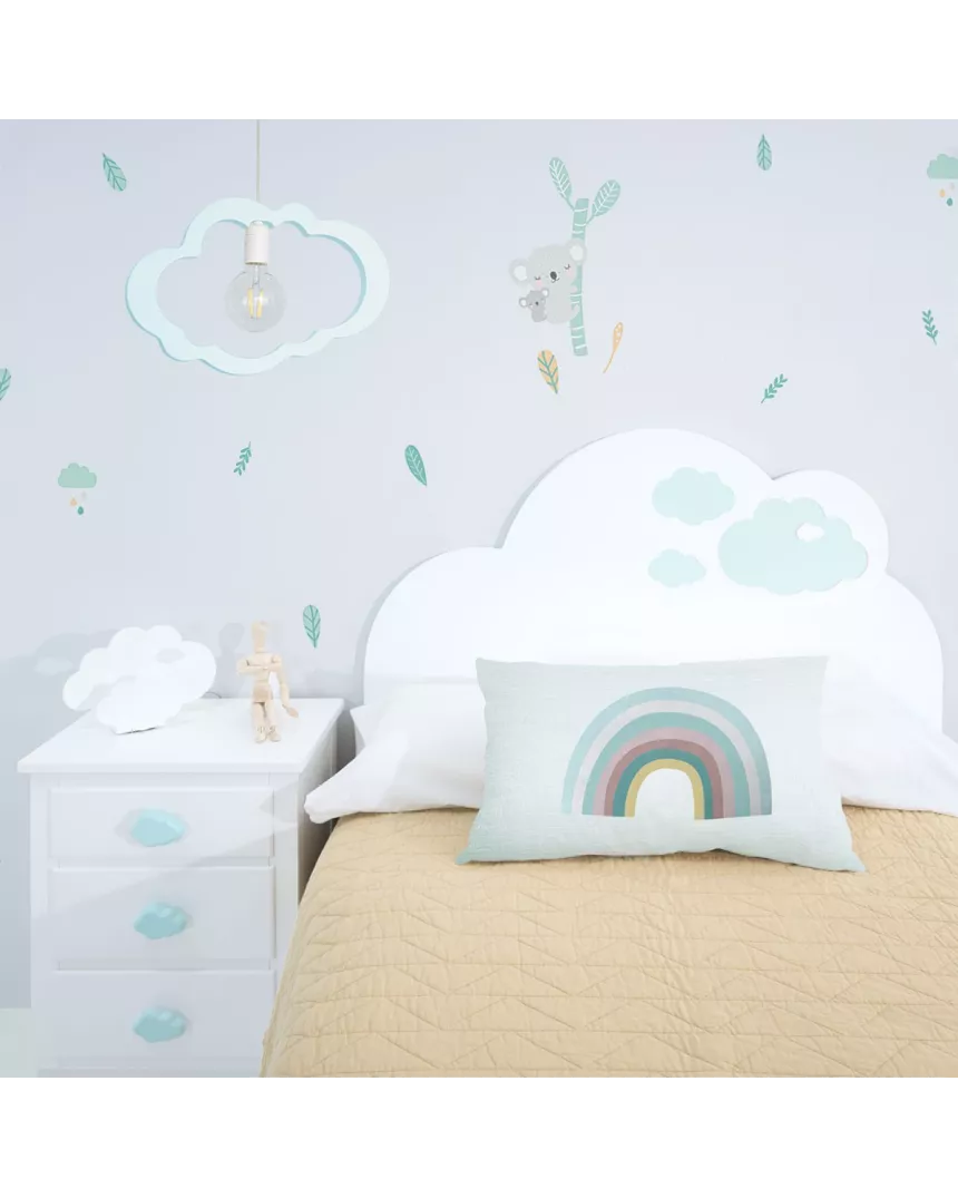 Cabeceira infantil Nuvem menta