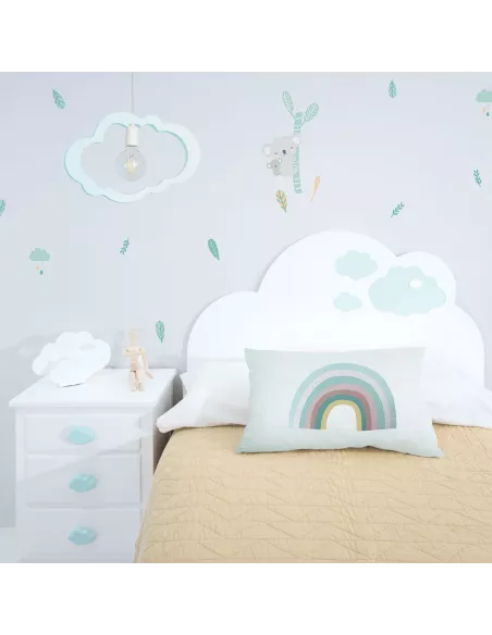 Cabeceira infantil Nuvem menta