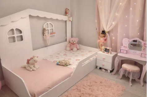 Cama casinha Montessori com luz