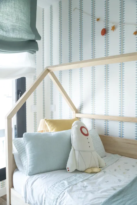 Cama dupla Casinha madeira natural