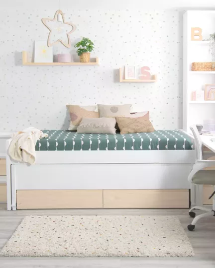 Camas duplas com gavetas - Camas compactas
